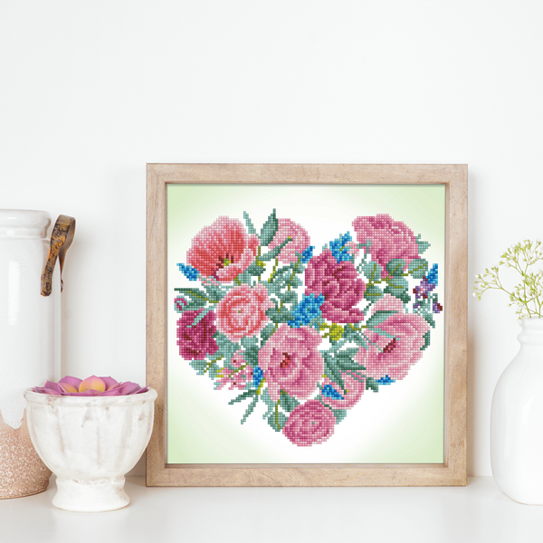 Dotz Diamond Dotz Blossoming Heart - 12.6" X 12.6"