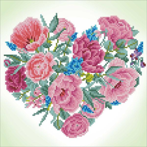 dotz Diamond Dotz Blossoming Heart - 12.6" x 12.6"