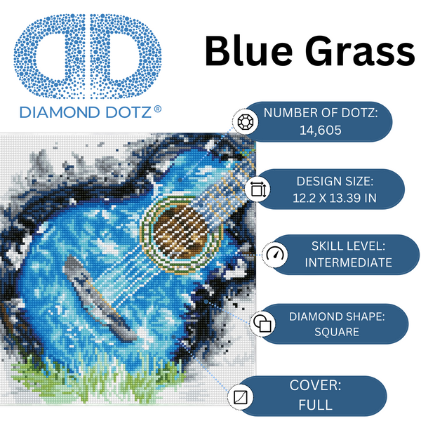 Dotz Diamond Dotz Blue Grass - 13.4" X 12.2"