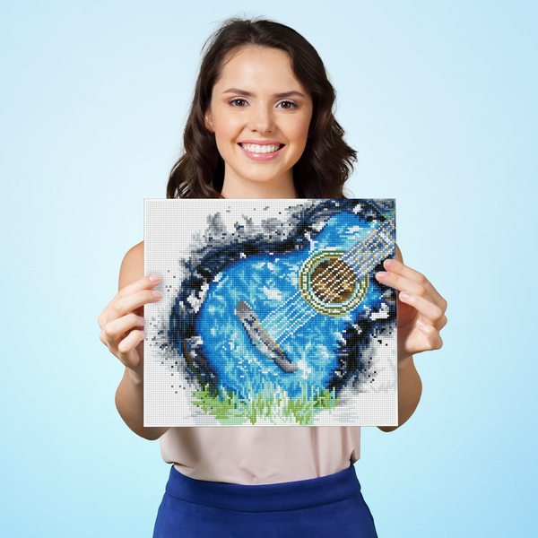 Dotz Diamond Dotz Blue Grass - 13.4" X 12.2"