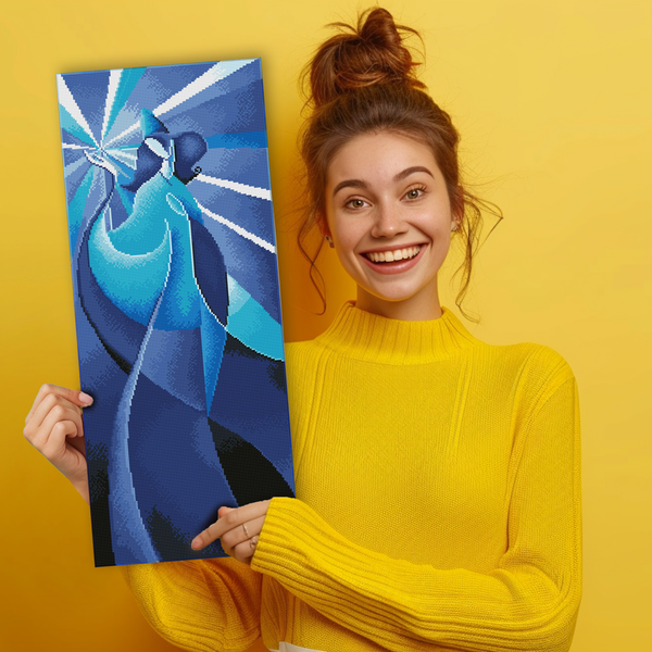 Dotz Diamond Dotz Blue Madonna - 12.6" X 30.3"