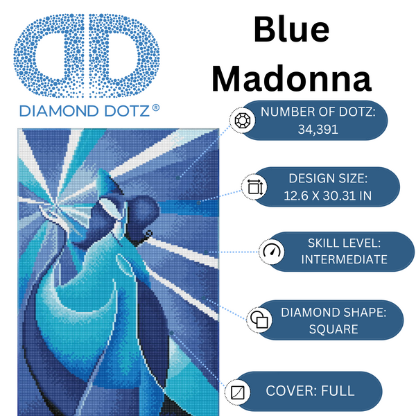 Dotz Diamond Dotz Blue Madonna - 12.6" X 30.3"