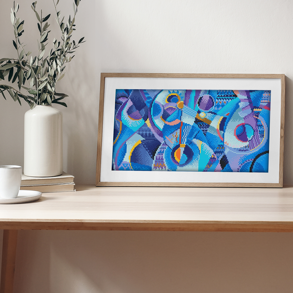 Dotz Diamond Dotz Blue Moods - 18.5" X 10.6"