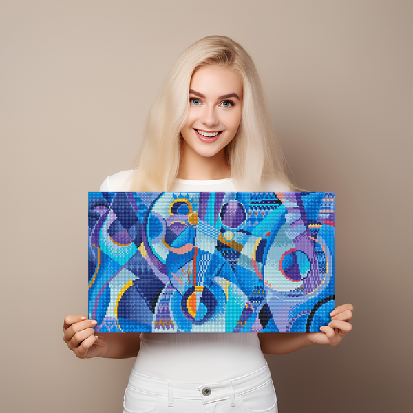 Dotz Diamond Dotz Blue Moods - 18.5" X 10.6"