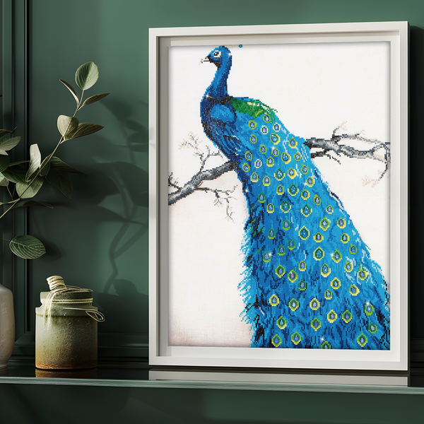 Dotz Diamond Dotz Blue Peacock - 23.6" X 33.1"