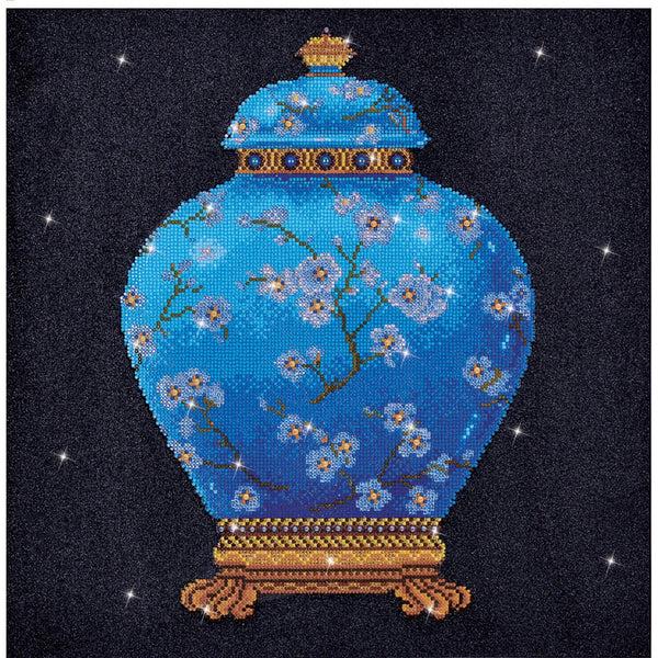 dotz Diamond Dotz Blue Vase - 20.5" x 20.5"