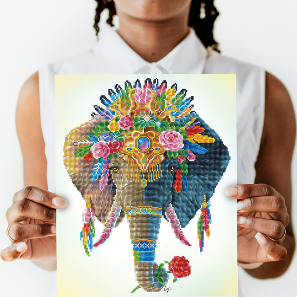 Dotz Diamond Dotz Bohemian Elephant - 16.1" X 20.1"