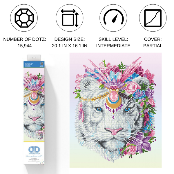 Dotz Diamond Dotz Bohemian Tiger - 16.1" X 20.1"