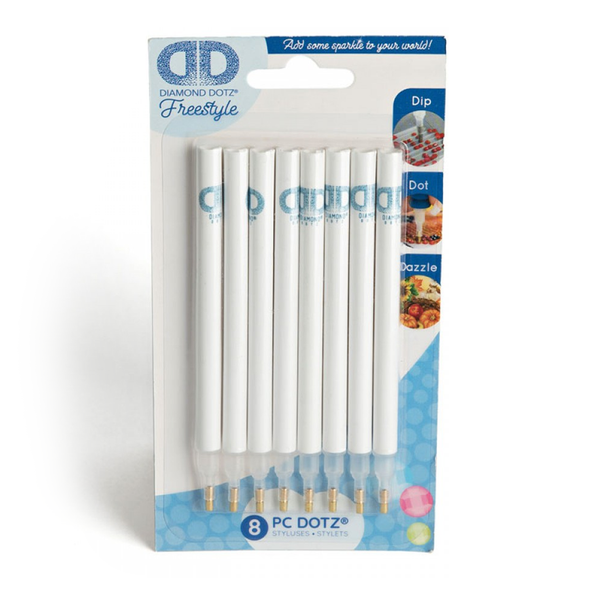 dotz Diamond Dotz Bulk Pack - White Styluses (8 Pack)