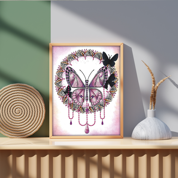 Dotz Diamond Dotz Butterfly Art - 16.3" X 20.3"