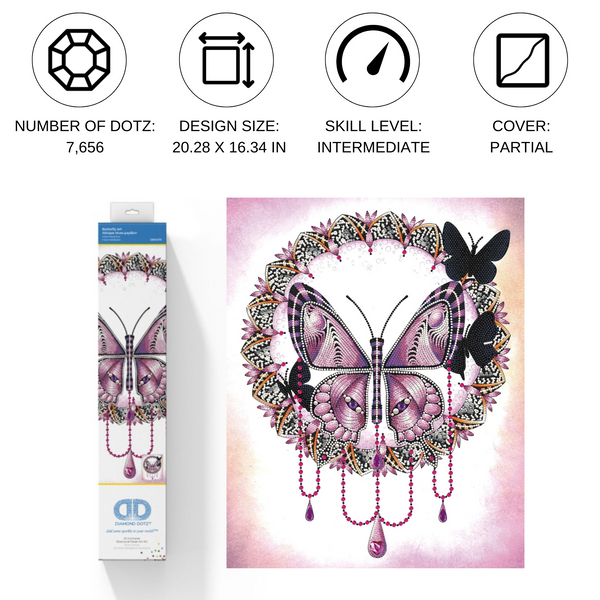 Dotz Diamond Dotz Butterfly Art - 16.3" X 20.3"