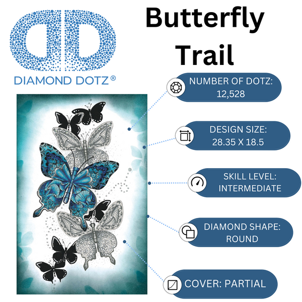 Dotz Diamond Dotz Butterfly Trail - 18.5" X 28.4"