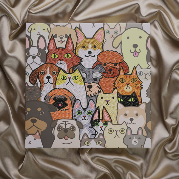Dotz Diamond Dotz Cat Clan - 11.0" X 11.0"