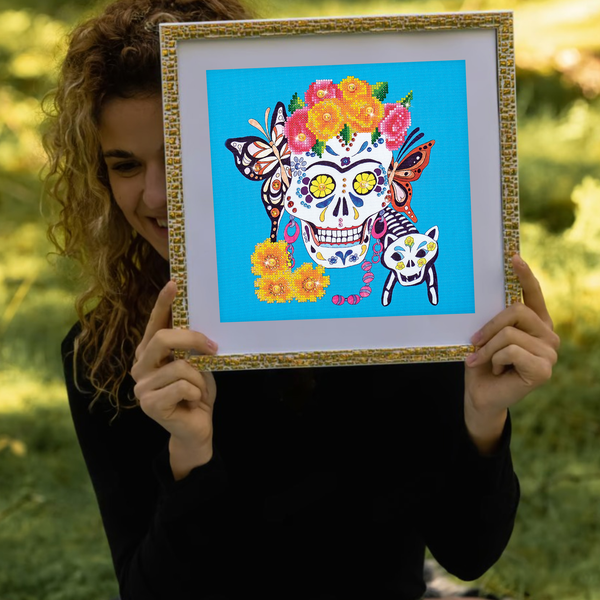 Dotz Diamond Dotz Cat Lady - 12.6" X 12.6"