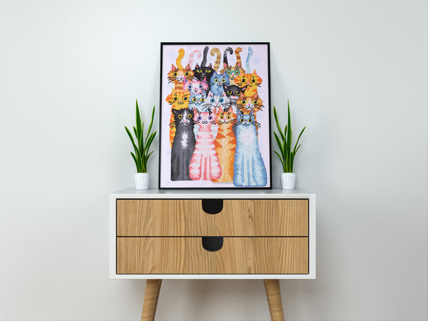 Dotz Diamond Dotz Cats Meow - 12.6" X 17.7"