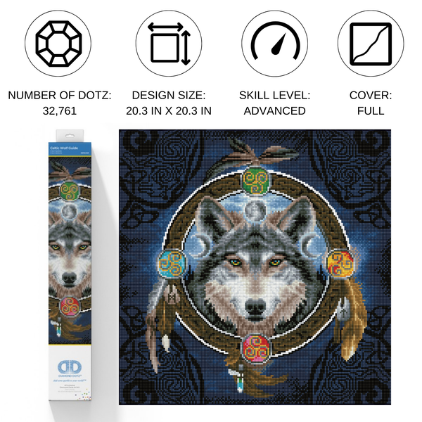 Dotz Diamond Dotz Celtic Wolf Guide - 20.3" X 20.3"
