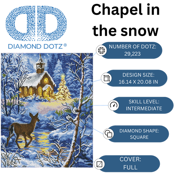Dotz Diamond Dotz Chapel In The Snow - 16.1" X 20.1"