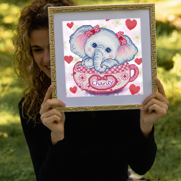 Dotz Diamond Dotz Charity Elephant - 11.8" X 11.8"