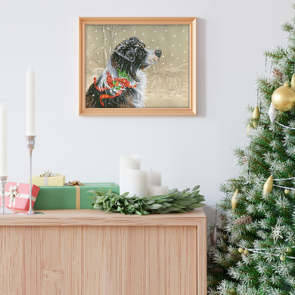Dotz Diamond Dotz Christmas Collie - 19.7" X 15.8"
