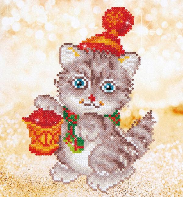 dotz Diamond Dotz Christmas Kitten Glow - 9.1" x 9.8"