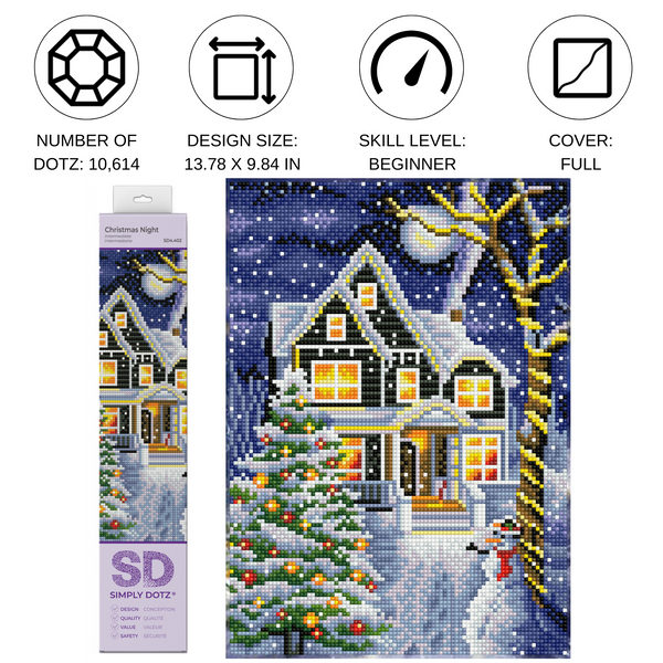 Dotz Diamond Dotz Christmas Night - 13.8" X 9.8"