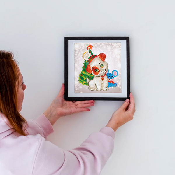 Dotz Diamond Dotz Christmas Pup & Mouse - 9.1" X 9.8"