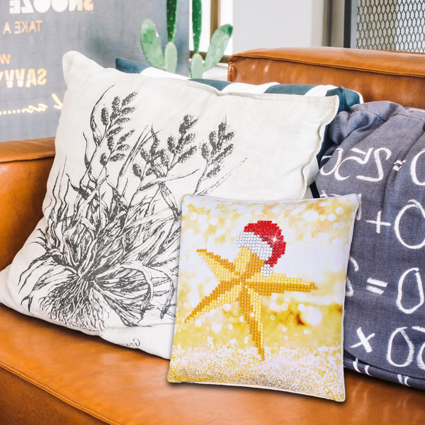 Dotz Diamond Dotz Christmas Star Pillow - 7.1" X 7.1"