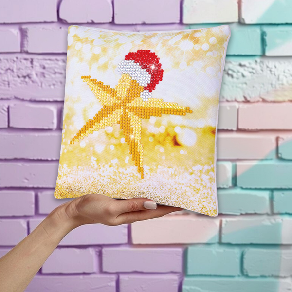 Dotz Diamond Dotz Christmas Star Pillow - 7.1" X 7.1"