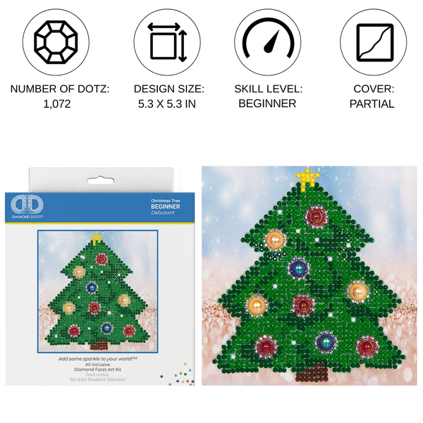 Dotz Diamond Dotz Christmas Tree Picture - 5.3" X 5.3"