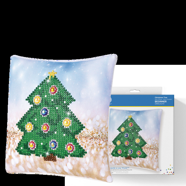 Dotz Diamond Dotz Christmas Tree Pillow - 7.1" X 7.1"