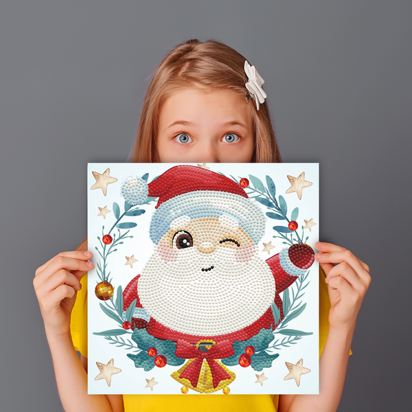 Dotz Diamond Dotz Christmas Trio Santa - 8.7" X 8.7"