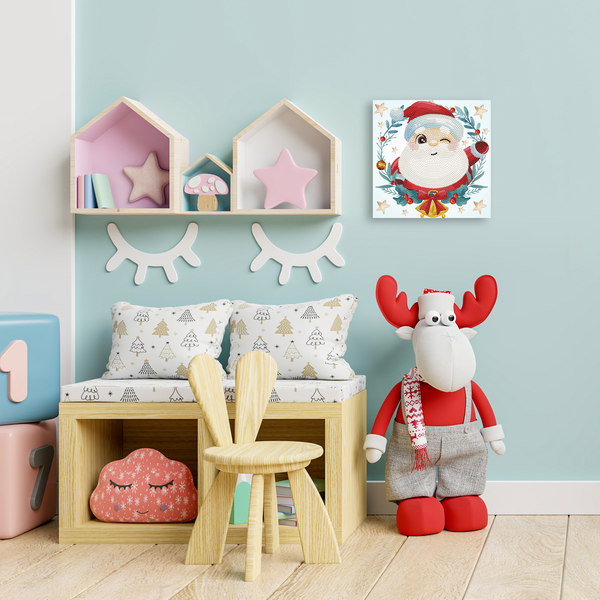 Dotz Diamond Dotz Christmas Trio Santa - 8.7" X 8.7"