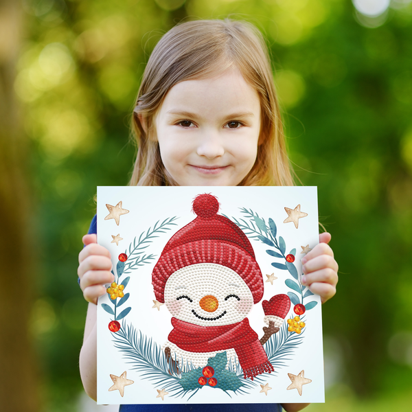 Dotz Diamond Dotz Christmas Trio Snowman - 8.7" X 8.7"