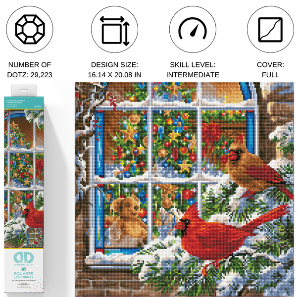 Dotz Diamond Dotz Christmas Window - 16.1" X 20.1"