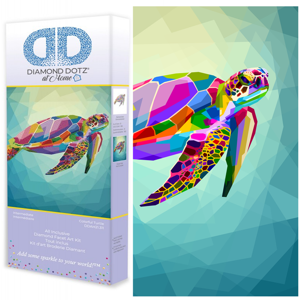 dotz Diamond Dotz Colorful Turtle - 12.0" x 12.0"