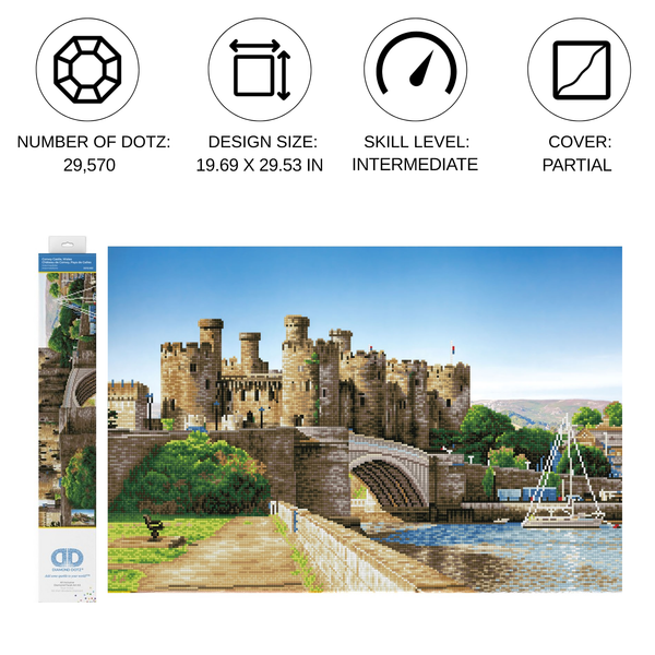 Dotz Diamond Dotz Conwy Castle Wales - 29.5" X 19.7"