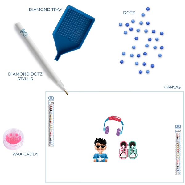 Dotz Diamond Dotz Cool Boy - DOTZIES Stickers Kit