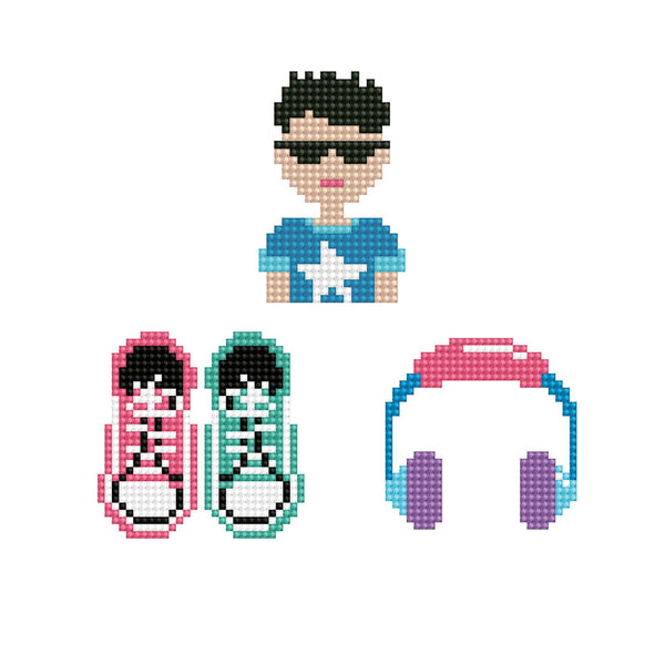 dotz Diamond Dotz Cool Boy - DOTZIES Stickers Kit