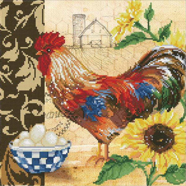 dotz Diamond Dotz Country Rooster - 16.1" x 16.1"
