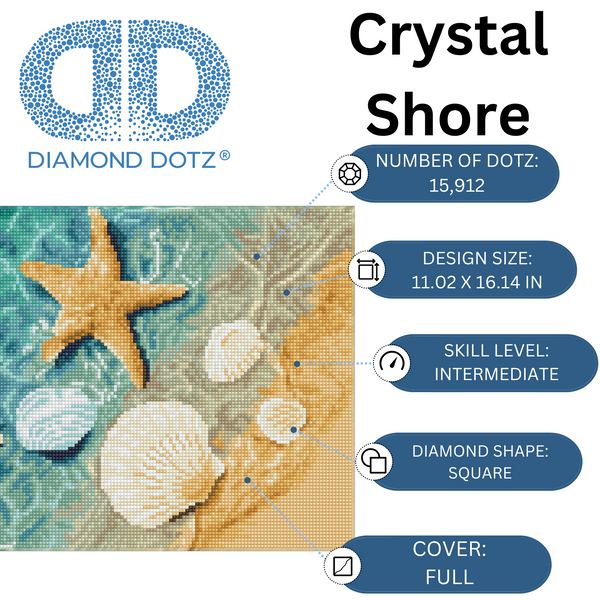 Dotz Diamond Dotz Crystal Shore - 16.1" X 11.0"