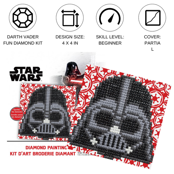 Dotz Diamond Dotz Darth Vader Fun - 3.9" X 3.9"