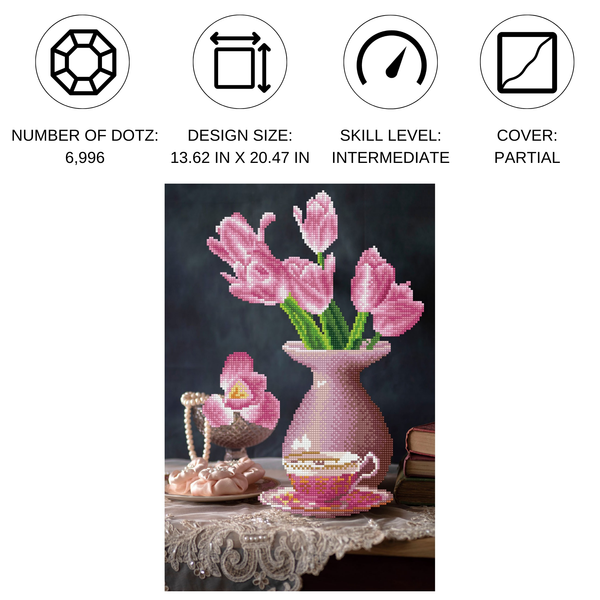 Dotz Diamond Dotz Daybreak Tulips - 13.6" X 20.5"