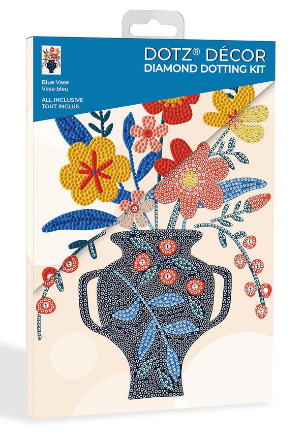 Dotz Diamond Dotz Decor Blue Vase - 7.9" X 11.8"