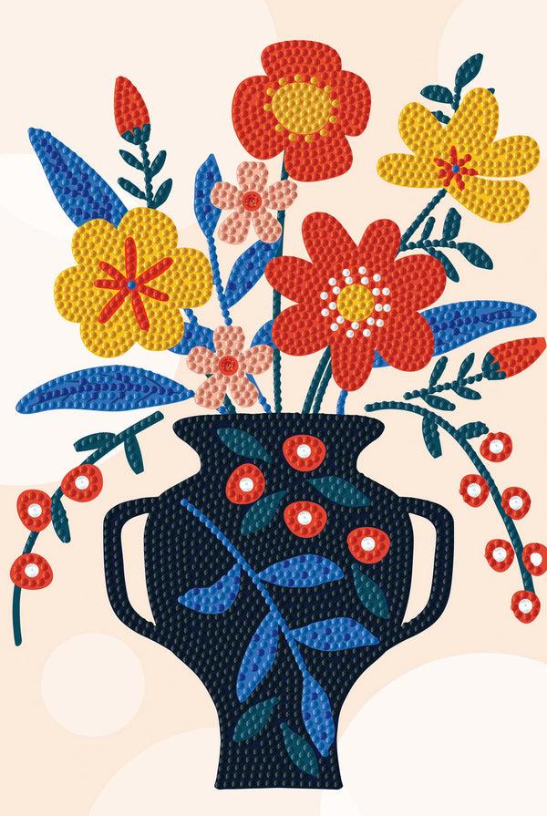 dotz Diamond Dotz Decor Blue Vase - 7.9" x 11.8"