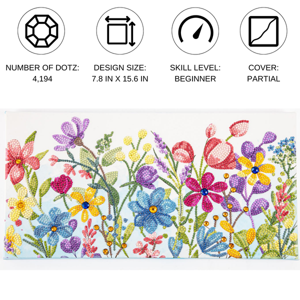 Dotz Diamond Dotz Decor Field Flowers - 15.8" X 7.9"