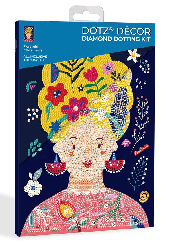 Dotz Diamond Dotz Decor Floral Girl - 7.9" X 11.8"