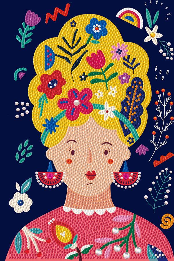 dotz Diamond Dotz Decor Floral Girl - 7.9" x 11.8"