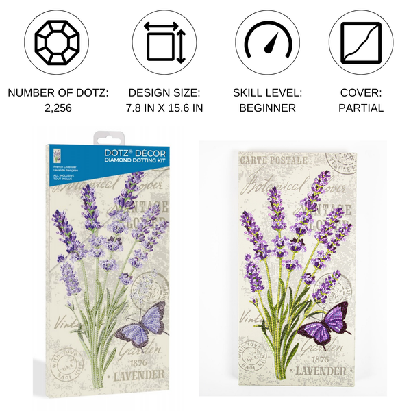 Dotz Diamond Dotz Decor French Lavender - 7.9" X 15.8"
