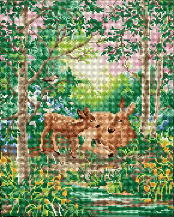 dotz Diamond Dotz Doe & Her Fawn - 16.1" x 20.1"