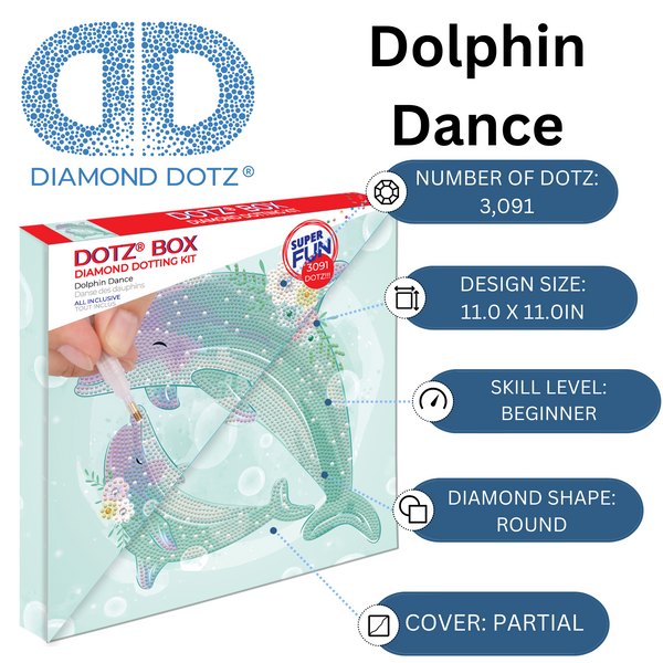 Dotz Diamond Dotz Dolphin Dance - 11.0" X 11.0"
